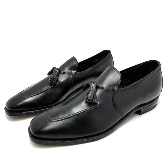 Johnston & Murphy Men Loafer Tasseled Leather Shoe - Picture 2 of 10